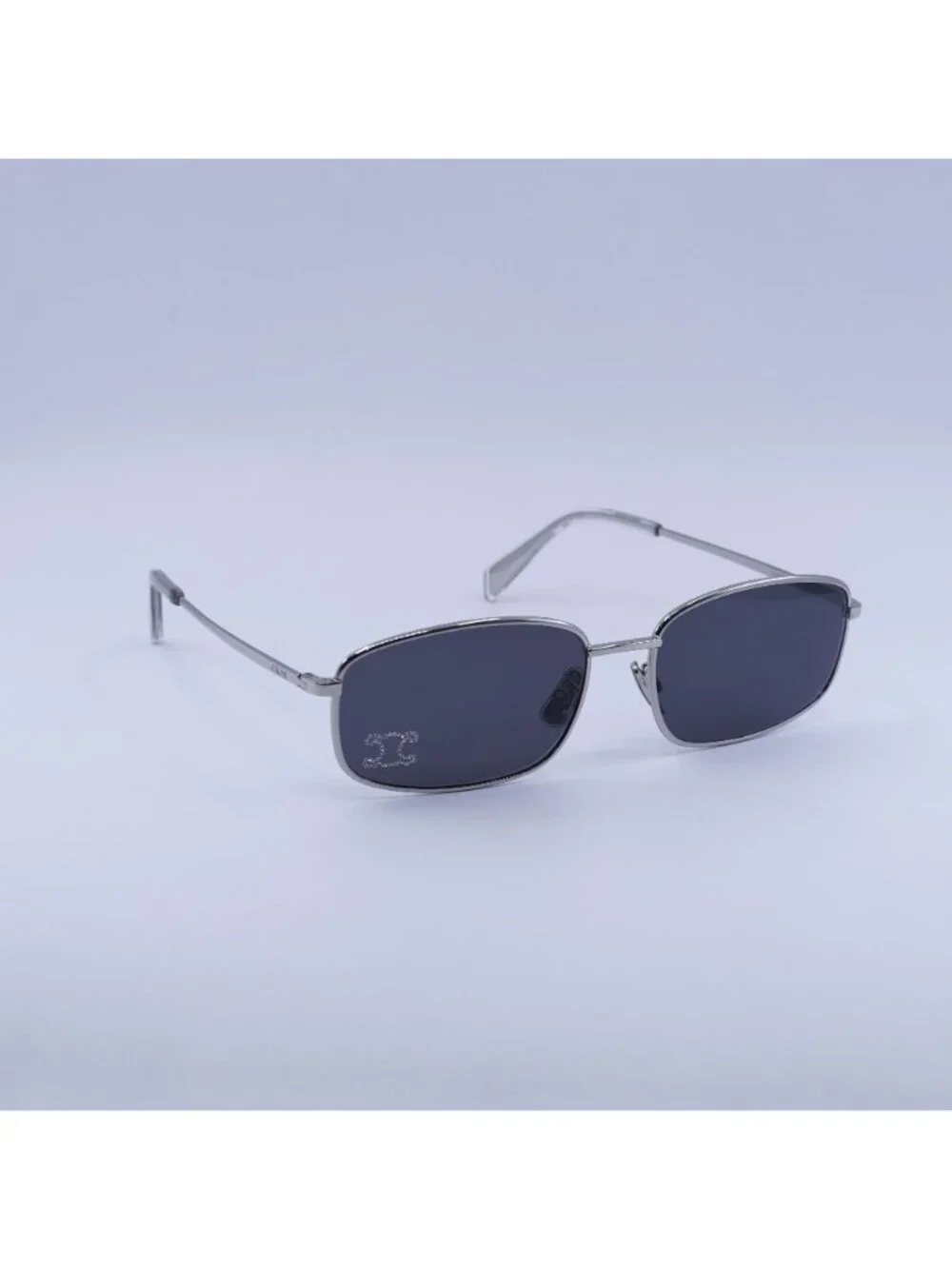 Celine CL40285U RHINESTONE TRIOMPHE 16A Sunglasses Palladium Rectangle Frame